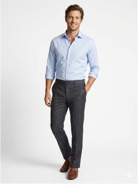 DKNY Men's Dress Pants in Charcoal Gray 100% wool 36x32 corporate office 525